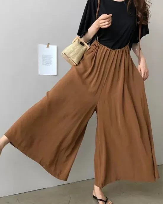 Loose Plus Size Chiffon Light Wide-leg Jumpsuits