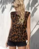 Women's Leopard Print Ladies Tank Top T-Shirt