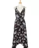 Vacation Sleeveless Floral Printed Backless V-Neck Dress