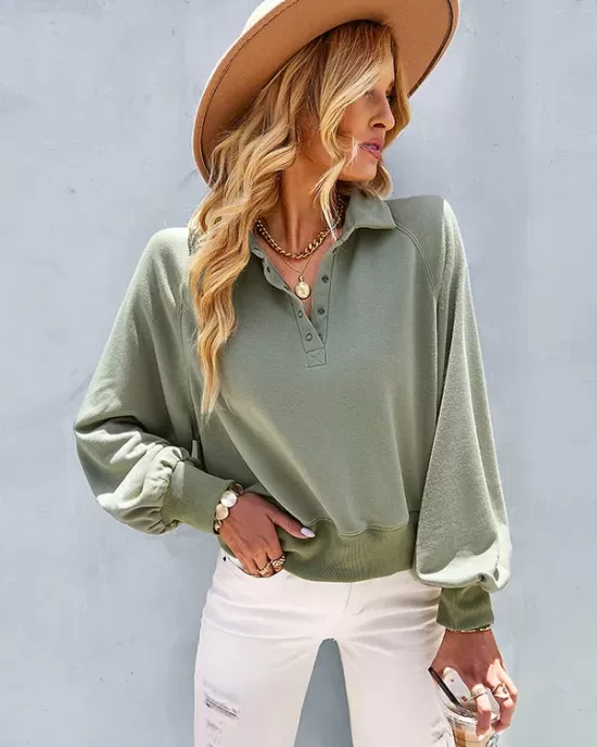 Vacation Loose Buttoned T-Shirts Tops