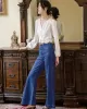 Vacation Loose High Waisted Solid Color Jean Pants Bottoms