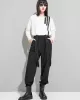 Urban High-Waisted Black Casual Pants Bottoms Harem Pants