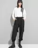 Urban High-Waisted Black Casual Pants Bottoms Harem Pants