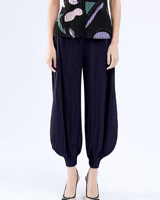 Simple Loose Solid Color Casual Harem Pants Bottoms