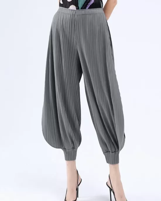 Simple Loose Solid Color Casual Harem Pants Bottoms