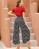 Original Split-Front Printed Wide Legs Pants