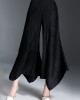 Original Loose Solid Color Irregular Pleated Wide Legs Pants