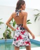 Women Sleeveless Floral Backless Bohemia Dress