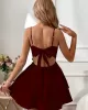 Vacation A-Line Bowknot  Mini Dress