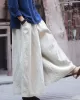 Artistic Retro Wide Leg Loose Elasticity Solid Color Casual Pants Bottoms