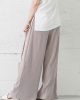 Simple Loose Wide Leg Elasticity Solid Color Casual Pants Bottoms