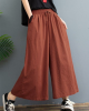 Simple Wide Leg Loose Drawstring Solid Color Casual Pants Bottoms