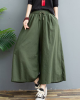 Simple Wide Leg Loose Drawstring Solid Color Casual Pants Bottoms