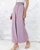 Simple Wide Leg Loose Elasticity Casual Pants Bottoms