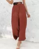 Simple Wide Leg Loose Elasticity Casual Pants Bottoms