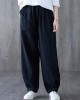 Simple Wide Leg Loose Elasticity Solid Color Casual Pants Bottoms