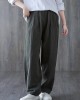 Simple Wide Leg Loose Elasticity Solid Color Casual Pants Bottoms