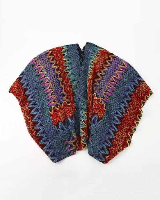 Casual Loose Patchwork Shawl&Cloak