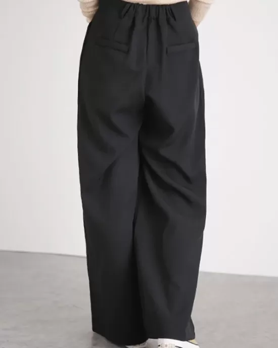 Casual Wide Leg Loose Solid Color Pants Bottoms