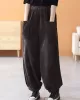 Loose Elasticity Solid Color Casual Flared Pants Bottoms