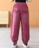 Loose Elasticity Solid Color Casual Flared Pants Bottoms