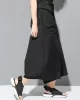 Simple Loose Wide Leg Solid Color Casual Three-Quarter Pants Bottoms