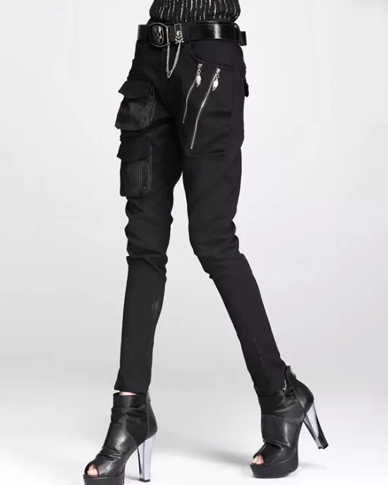 Original Cool Split-Joint With Pockets Zipper Casual Pants Bottoms