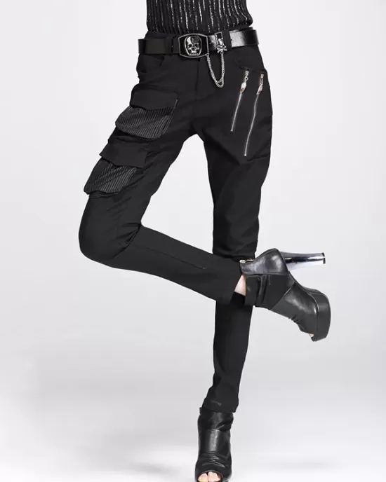 Original Cool Split-Joint With Pockets Zipper Casual Pants Bottoms