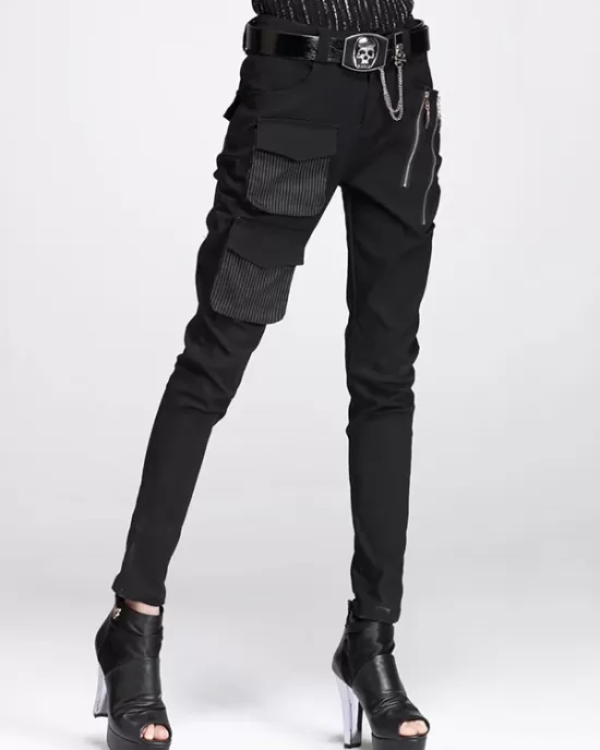 Original Cool Split-Joint With Pockets Zipper Casual Pants Bottoms