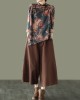 Simple Wide Leg Loose Solid Color Casual Pants Bottoms