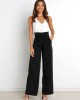 Simple Loose Wide Leg Solid Color Casual Pants Bottoms