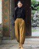 Loose Solid Color Corduroy Casual Ninth Pants Bottoms