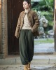 Loose Solid Color Corduroy Casual Ninth Pants Bottoms