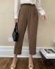 Simple Column Solid Color Casual Ninth Pants Bottoms