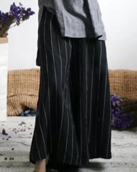 Super Loose Stripe Wide-leg Pants