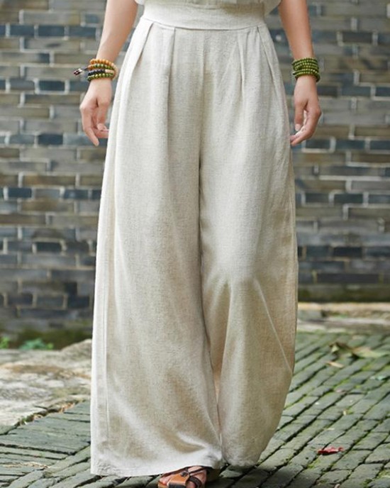 Vintage Casual Yoga Loose Wide Leg Pants