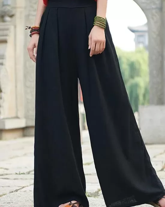 Vintage Casual Yoga Loose Wide Leg Pants