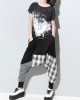 Loose Plaid Split-joint Harem Pants