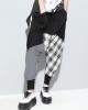 Loose Plaid Split-joint Harem Pants