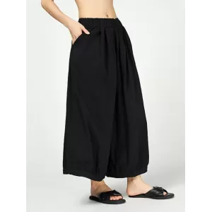 Vintage Ramie Cotton Wide Leg Pants