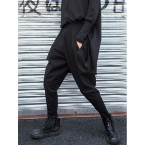 Simple Black Harem Pants