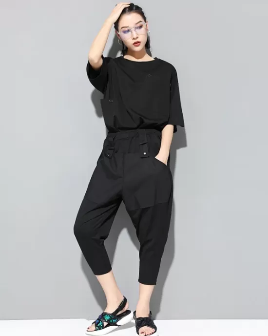 Loose Split-Joint Harem Pants