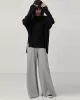 Casual Solid Column Wide Leg Pants