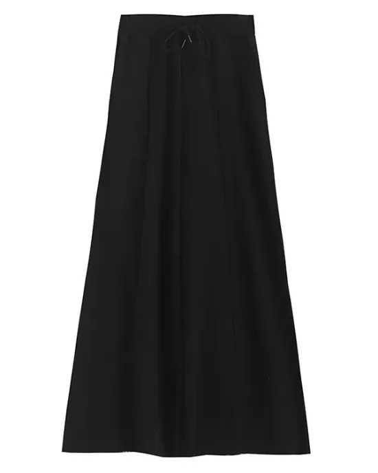 Casual Solid Column Wide Leg Pants