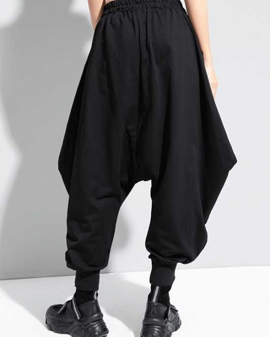 Zipper Original Simple Loose Solid Harem Pants