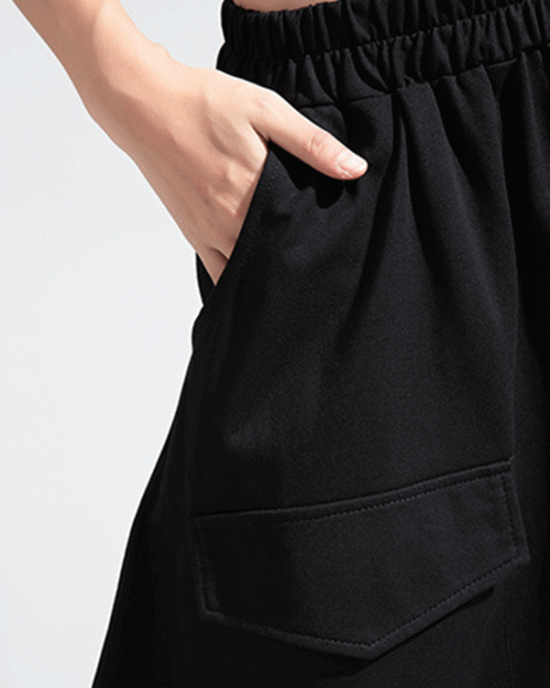 Zipper Original Simple Loose Solid Harem Pants