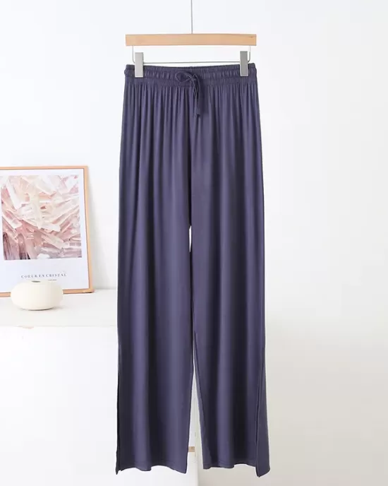 Solid Color Loose Modal Wide-Leg Casual Pants