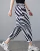 Loose Striped Drawstring Harem Sports Pants