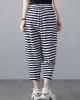 Loose Striped Drawstring Harem Sports Pants