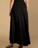 Simple  Asymmetric Split-Front Falbala Solid Color  Skirts Bottoms